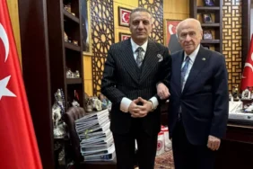 Tahliye edilen Selahattin Yılmaz MHP Genel Başkanı Devlet Bahçeliyi makamında ziyaret etti